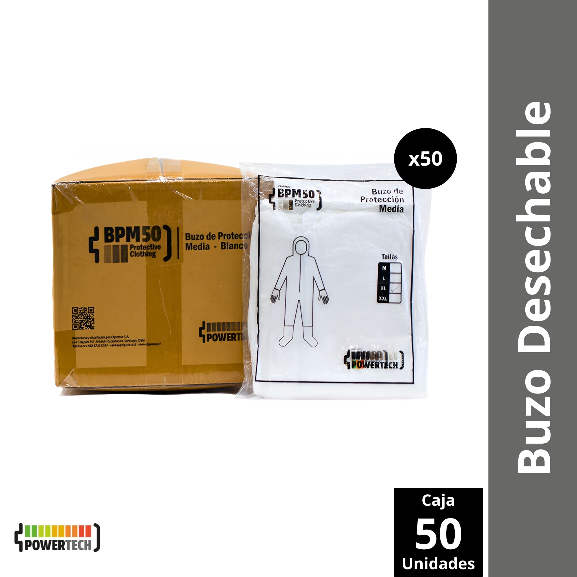 Buzo Desechable de Protección Media MP50